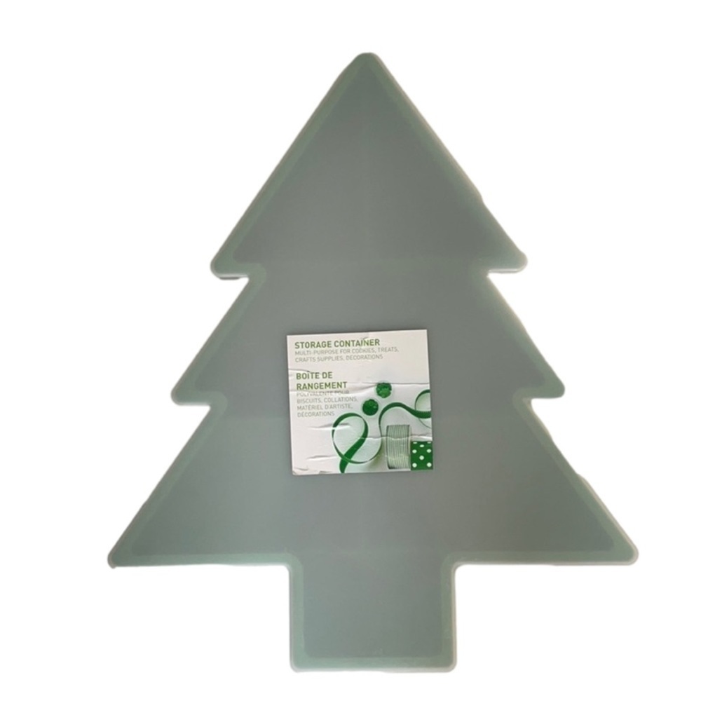 Christmas Tree with Lid Storage For Cookies Crafts
